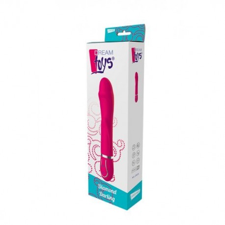 VIBRADOR SILICONE DIAMOND DARLING DREAM TOYS 22CM ROSA