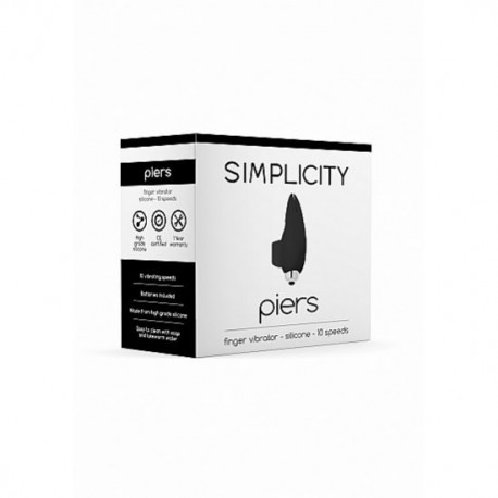 ESTIMULADOR DE DEDO PIERS SIMPLICITY PRETO